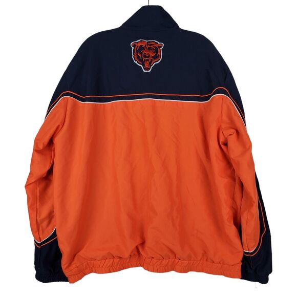 Vintage CHICAGO BEARS Jacket Adult Large Blue Orange Pullover Windbreaker NFL - Picture 6 of 8